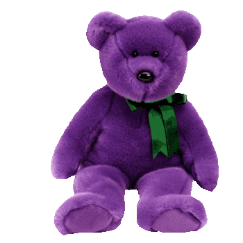 Ty Beanie Buddy The Employee Lavender Bear (Retired)