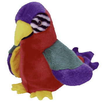 Ty Beanie Buddy Jabber The Parrot Plush Stuffed Bird Doll (Retired)
