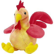Load image into Gallery viewer, Ty Beanie Babies Bird Strut The Rooster (Retired)

