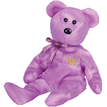 Load image into Gallery viewer, Ty Beanie Babies Yours Truly Hallmark Crown Bear (Retired)
