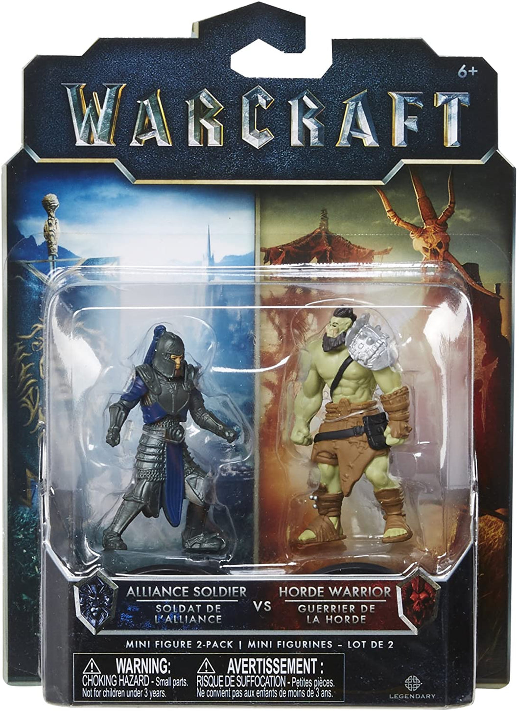 Warcraft Mini Horde Warrior & Alliance Soldier Action Figures (2 Pack)