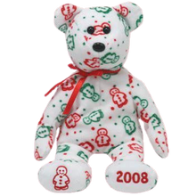 Load image into Gallery viewer, Ty Beanie Baby 2008 Gingerspice Bear Hallmark Holiday Gingerbread
